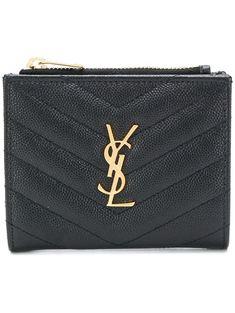 Saint Laurent Monogram Quilted Leather Wallet 